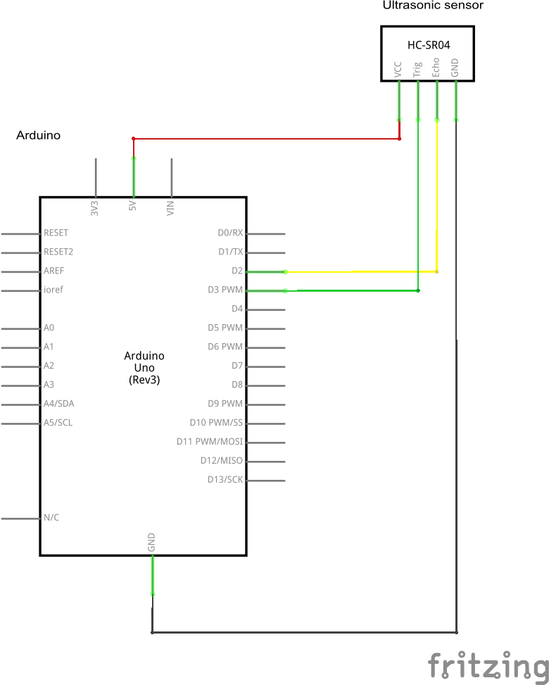 HC-SR04 Schaltplan