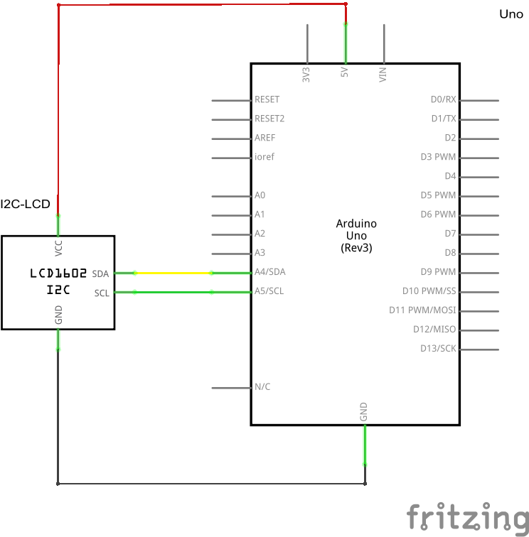 I2C-LCD Schaltplan