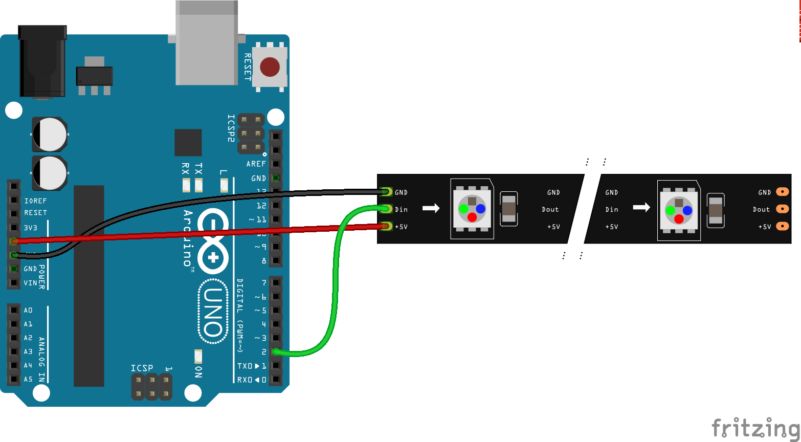 Neopixel Verdrahtung