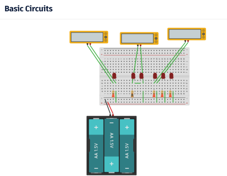 Tinkercad Simulation - LED BasisSchaltungen